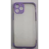 İphone 11 Pro Kılıf Şeffaf Silikon Kenarı Mor