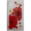 İphone 11 Pro Kılıf Kırmızı Çiçekli Silikon