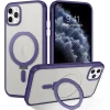 İphone 11 Pro Max Kılıf Standlı Magsafe Mor