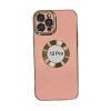 İphone 12 Pro Kılıf Lüx Lazer Gold Turuncu