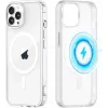 İphone 12 Pro Max Kılıf Magsafe New Desing Şeffaf Beyaz