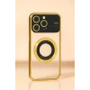 İphone 15 Pro Kılıf Kamera Korumalı Magsafe Colourl Gold