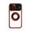 İphone 15 Pro Max Kılıf Kamera Korumalı Magsafe Colourl Koyu Kırmızı