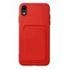 İphone XR Kılıf Kart Bölmeli Kırmızı