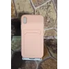 İphone XR Kılıf Kart Bölmeli Krem