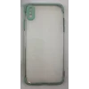 İphone XS Max Kılıf Şeffaf Silikon Kenarı Yeşil
