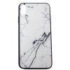 İphone XS Max Kılıf Mermer Desenli Silikon Beyaz