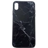 İphone XS Max Kılıf Mermer Desenli Silikon Siyah