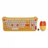 Klavye Mouse Set Multimedia Q Kablosuz Ve Bluetooth Everest KM-6244 Bunny Sarı