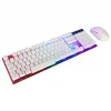 Klavye Mouse Set Oyuncu Gökkuşağı Aydınlatmalı Everest KM-198 Luminax Beyaz