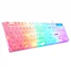 Klavye Oyuncu Gaming Rgb Rainbow Membrane Everest KB-24 Beyaz