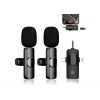 Mikrofon Yaka 2 Adet Kablosuz Type-c Lightning Aux 3 İn 1 Platoon PL-2452
