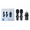 Mikrofon Yaka 2 Adet Kablosuz Type-c Lightning Aux 3 İn 1 Platoon PL-2452