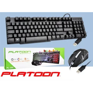 Klavye Mouse Set Q Oyuncu Işıklı Kablolu Platoon PL-355