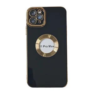 İphone 11 Pro Max Kılıf Lüx Lazer Gold Siyah