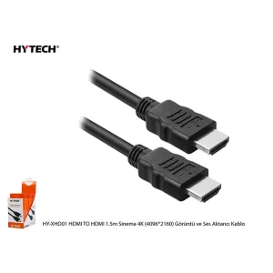 Hdmı Kablo 1.5 Metre 4K 4096x2160 Hytech HY-XHD01