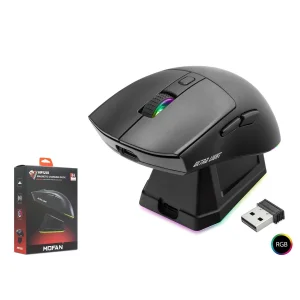 Mouse Kablosuz Gaming Oyuncu Kablosuz Gaming RGB Şarj Standlı MOFAN MF1215B Siyah