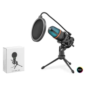 Mikrofon Masaüstü Oyuncu Rgb Tripod Type-C 16 Bit Hadron ME4RGB