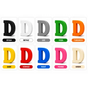 Dekoratif -D- Harfi 20 Cm Q-1153