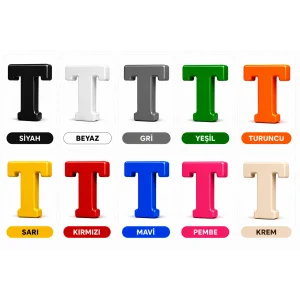 Dekoratif  -T- Harfi 20 Cm Q-1344