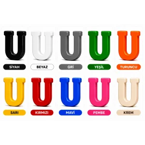 Dekoratif  -U- Harfi 20 Cm Q-1351