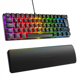 Klavye Q Oyuncu Red Switch Rainbow Aydınlatmalı Bilek Destekli Rampage ALLY K11 Siyah