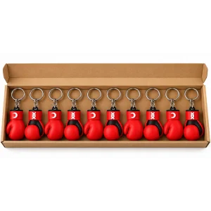 Anahtarlık Boks Eldiveni 5 Cm 10 Lu Paket Kırmızı Qtop Q-1719