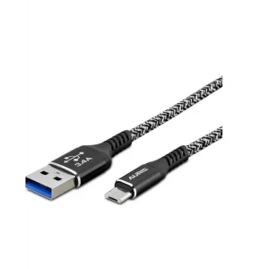 Data Ve Şarj Kablo Micro Kumaş 1.2  Mt 3.4 Amper Auris ARS-CB21