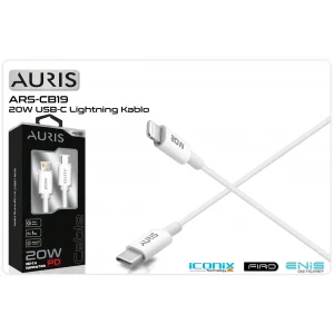 Data Ve Şarj Kablo Type-C To Lightning 1 Mt 20 W Auris ARS-CB19