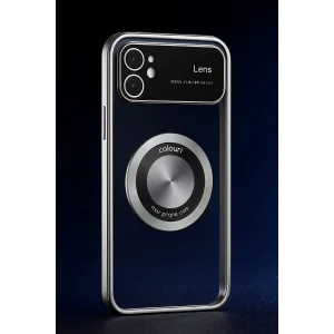 İphone 11 Kılıf Kamera Korumalı Magsafe Colourl Gümüş