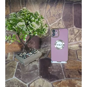 İphone 11 Kılıf Lüx Lazer Gold Gül Kurusu