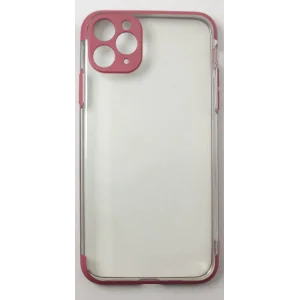 İphone 11 Pro Kılıf Şeffaf Silikon Kenarı Kırmızı