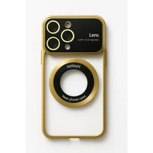 İphone 14 Pro Kılıf Kamera Korumalı Magsafe Colourl Gold