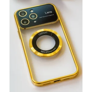 İphone 14 Pro Max Kılıf Kamera Korumalı Magsafe Colourl Gold