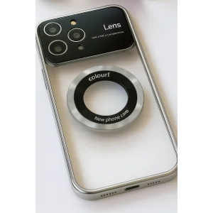 İphone 14 Pro Max Kılıf Kamera Korumalı Magsafe Colourl Gümüş