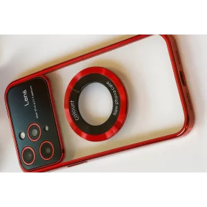 İphone 14 Pro Max Kılıf Kamera Korumalı Magsafe Colourl Koyu Kırmızı