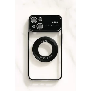 İphone 15 Kılıf Kamera Korumalı Magsafe Colourl Siyah