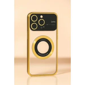 İphone 15 Pro Kılıf Kamera Korumalı Magsafe Colourl Gold