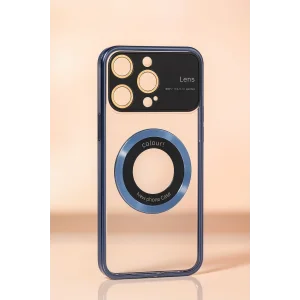 İphone 15 Pro Kılıf Kamera Korumalı Magsafe Colourl Mavi