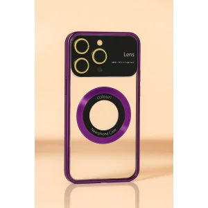 İphone 15 Pro Kılıf Kamera Korumalı Magsafe Colourl Mor