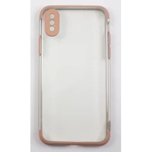 İphone X Ve XS Kılıf Şeffaf Silikon Kenarı Turuncu