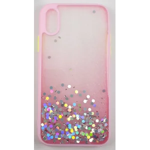 İphone X Ve XS Kılıf Novel Silikon Şeffaf Pembe