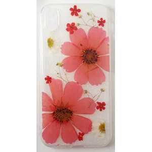 İphone XR Kılıf Kırmızı Çiçekli Silikon