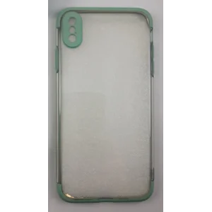 İphone XS Max Kılıf Şeffaf Silikon Kenarı Yeşil