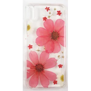 İphone XS Max Kılıf Kırmızı Çiçekli Silikon