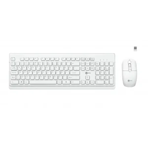 Klavye Mouse Set Kablosuz Türkçe Q Lenovo Lecoo KW203 Beyaz