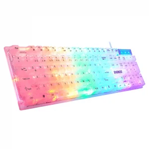 Klavye Oyuncu Gaming Rgb Rainbow Membrane Everest KB-24 Beyaz
