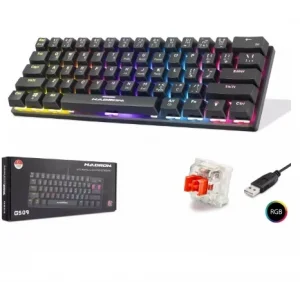 Klavye Oyuncu Mekanik Mini Red Switch Rgb Hadron G509R Siyah