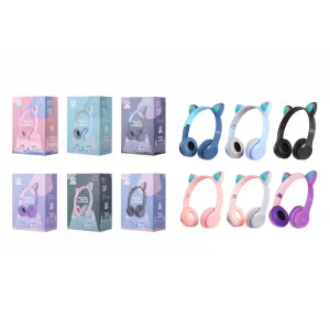 Kulaklık Bluetooth Kedili Ledli Platoon PL-2036