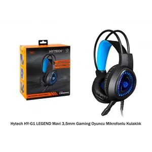 Kulaklık Mikrofonlu Oyuncu Ledli Hytech HY-G1 LEGEND Mavi